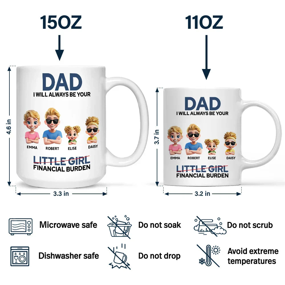 Dad I Will Always Be Your Financial Burden Funny - Personalized Mug