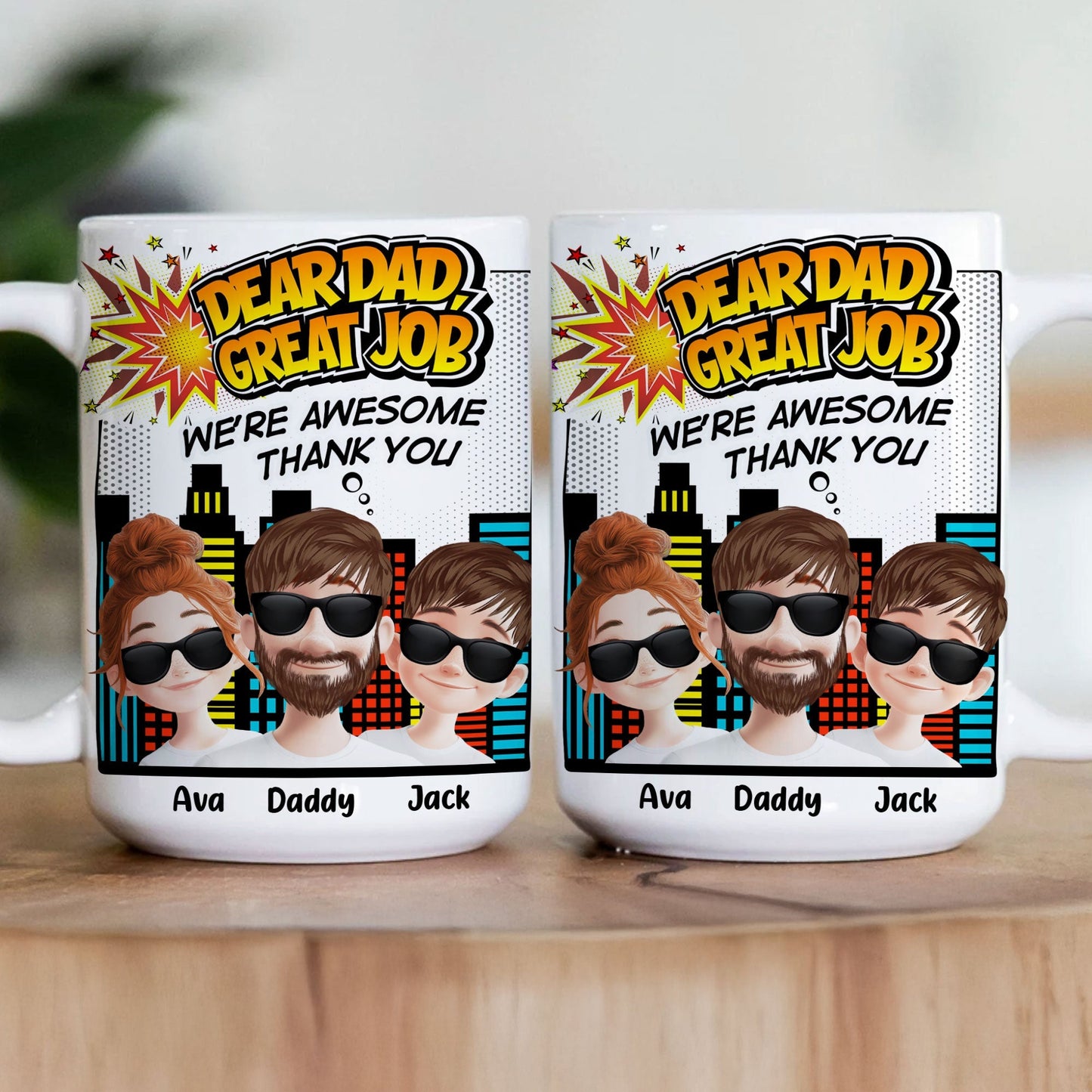 Dad, Great Job - Thank You - Personalized Mug