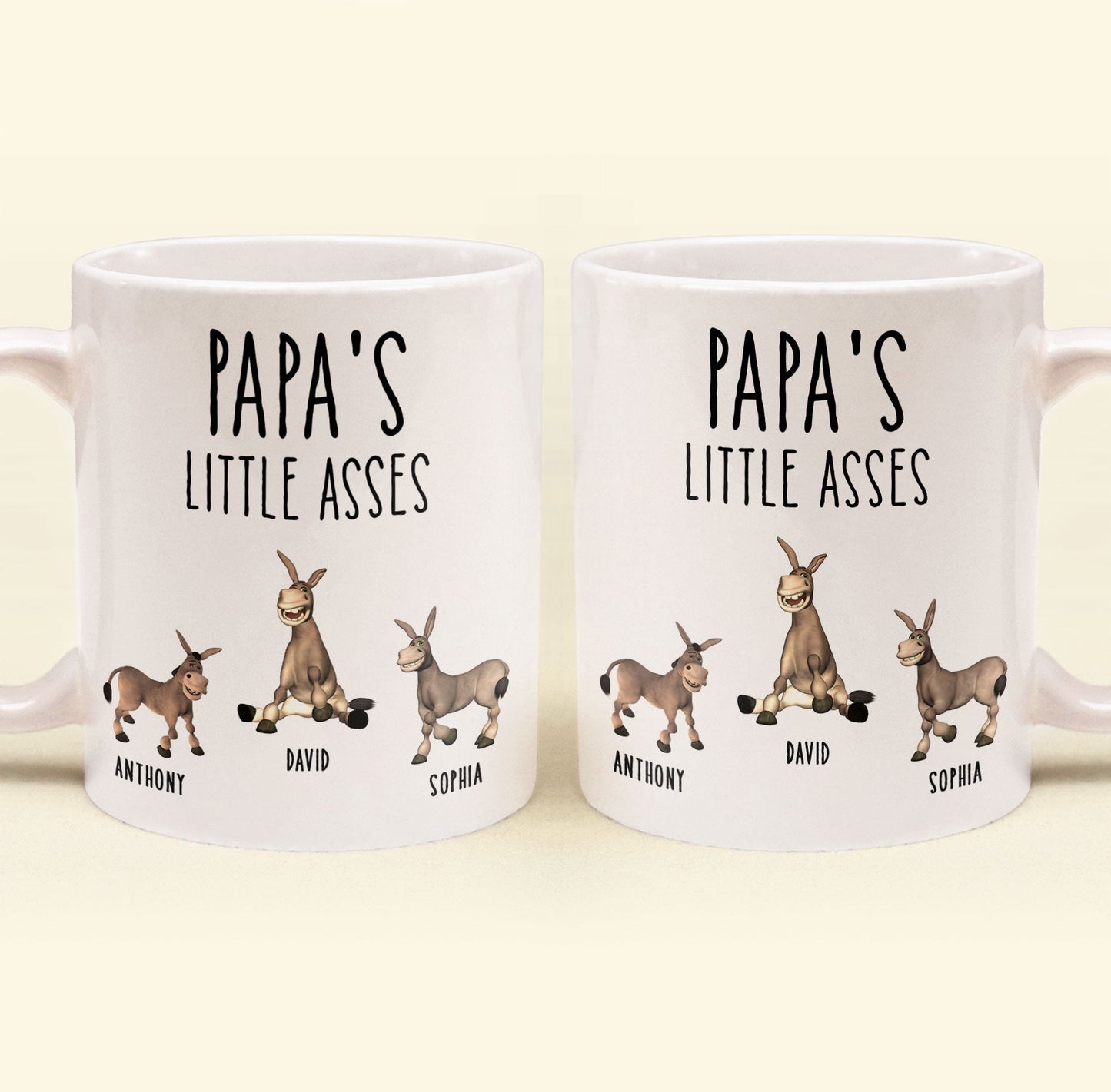 Daddy's Little Asses - Custom Title - Gifts For Mommy, Dad, Papa - Personalized Mug