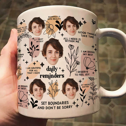 Personalized Ceramic Mug with Multi-Face Design Couple's Gift
