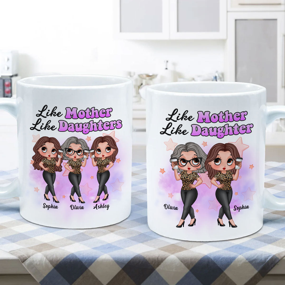 Pretty Sassy Girl Like Mother Like Daughter Gift For Mom Personalized Mug