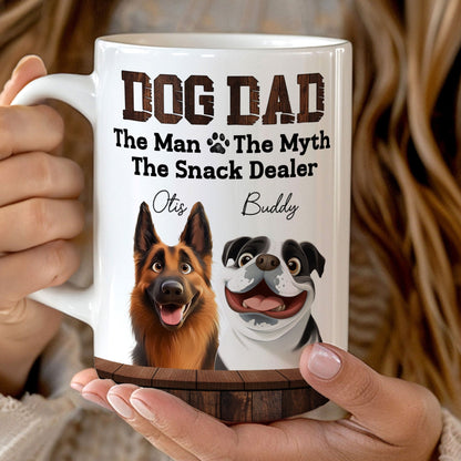 Must-Have Mug for Dog Dads - Custom White Ceramic Mug - Ideal Gift for Couples, Families on Valentine's or Father's Day
