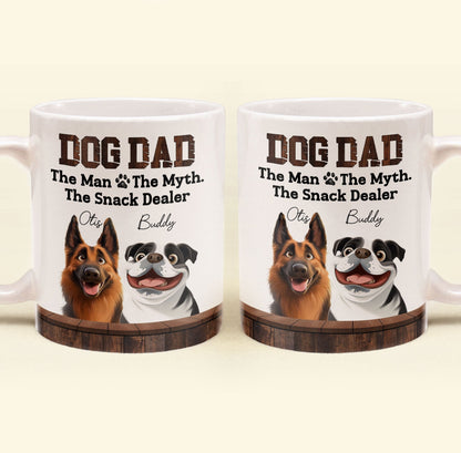Must-Have Mug for Dog Dads - Custom White Ceramic Mug - Ideal Gift for Couples, Families on Valentine's or Father's Day