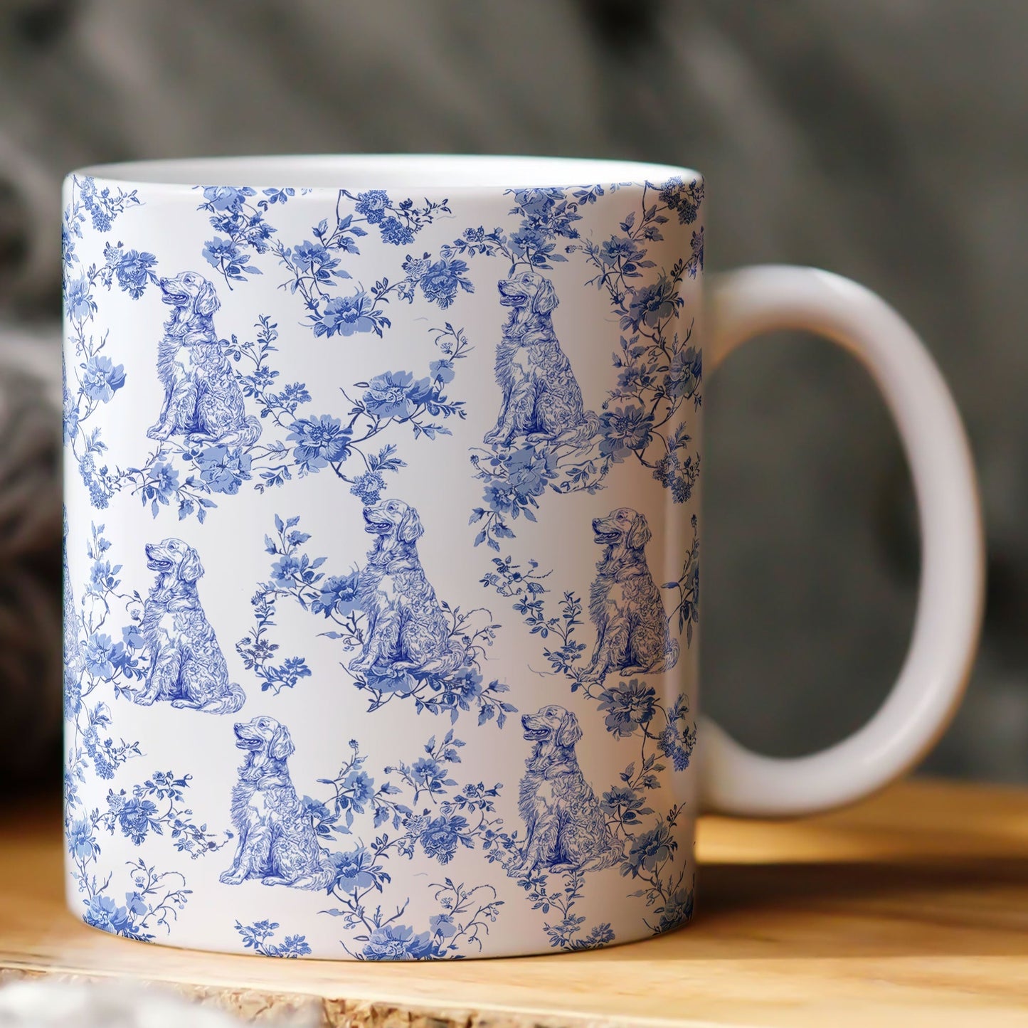 Dog Mom - Toile De Jouy Version - Personalized Mug