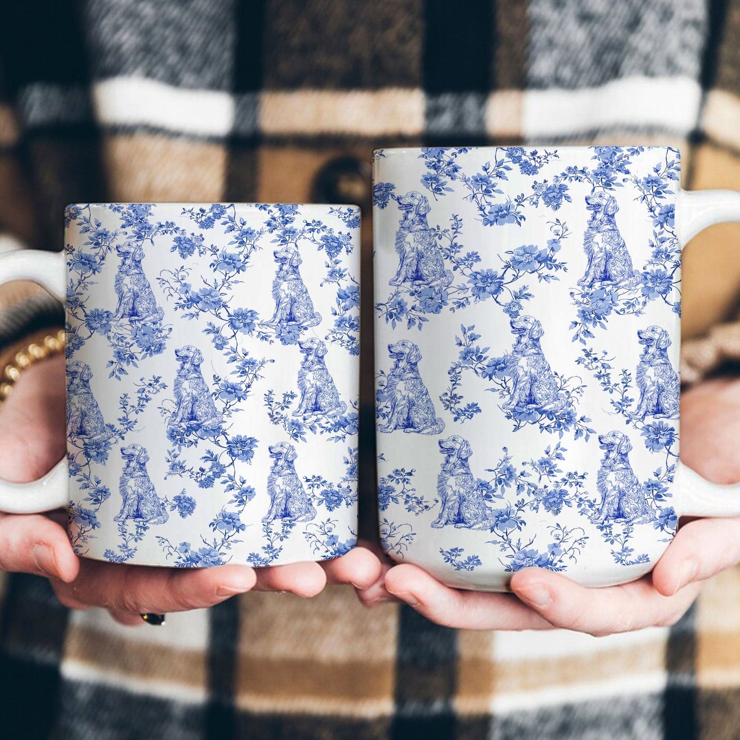 Dog Mom - Toile De Jouy Version - Personalized Mug