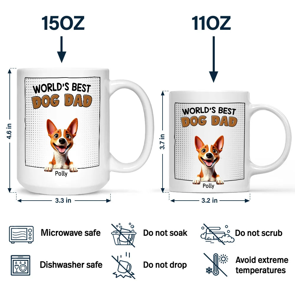 Dog Dad Thanks For Putting Up With My Sht - Personalized Mug