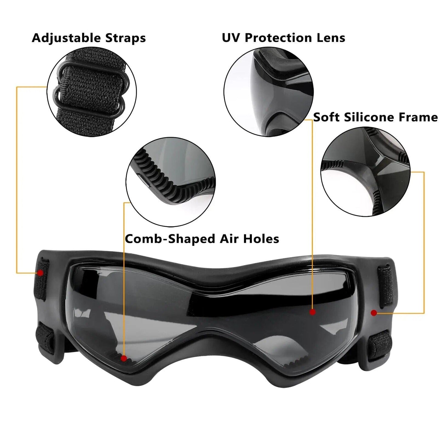 Dog Sunglasses for Small Dogs - UV Protection Eyewear for Pets