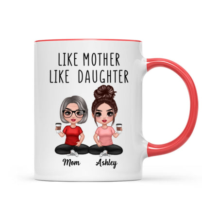 Like Mother Like Daughters Doll Mom And Daughters Sitting Gift For Mom Daughters Personalized Mug