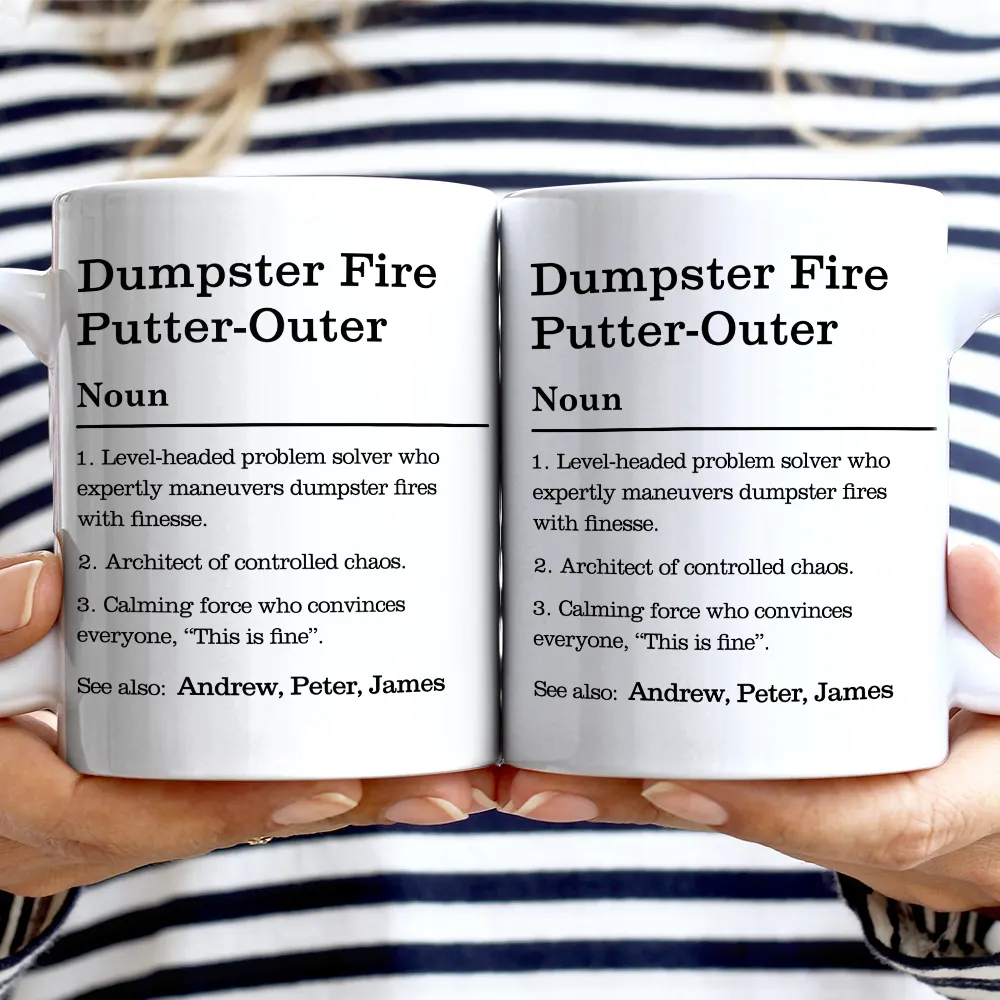 Dumpster Fire Response Team Definition - Personalized Mug