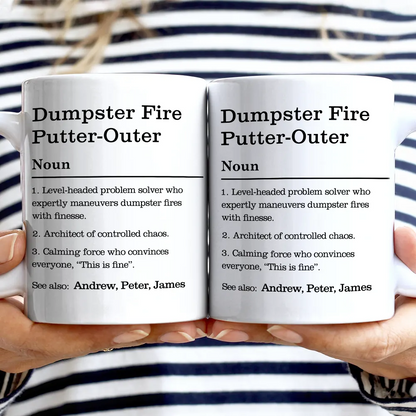 Dumpster Fire Response Team Definition - Personalized Mug