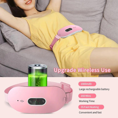 Women In Period Menstrual Heating Pad & Massage Belt