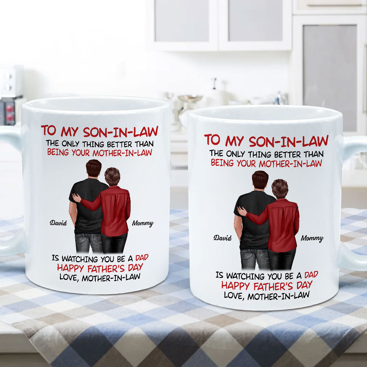 To My Son-In-Law From Mother-In-Law Happy Father's Day Personalized Mug