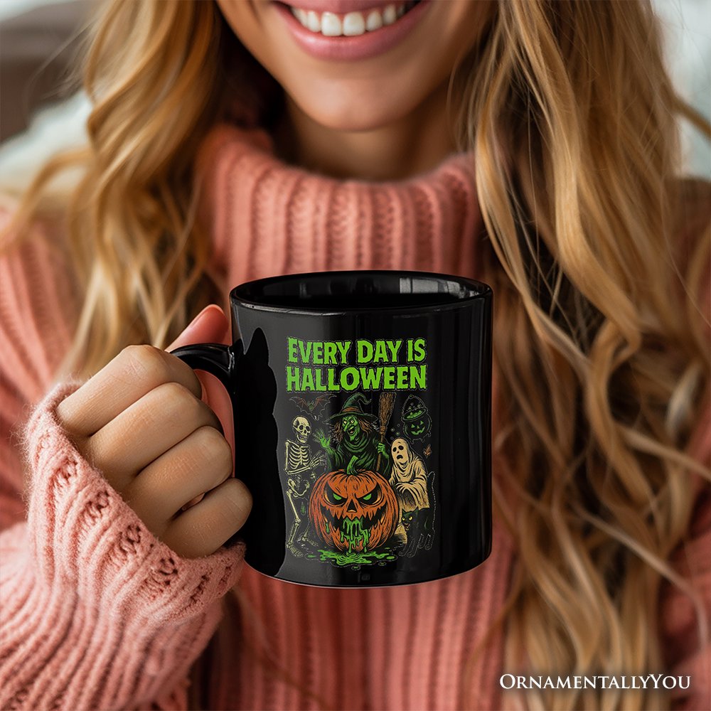 Every Day Is Halloween Personalized Mug, Funny Spooky Season Gift with Custom Name