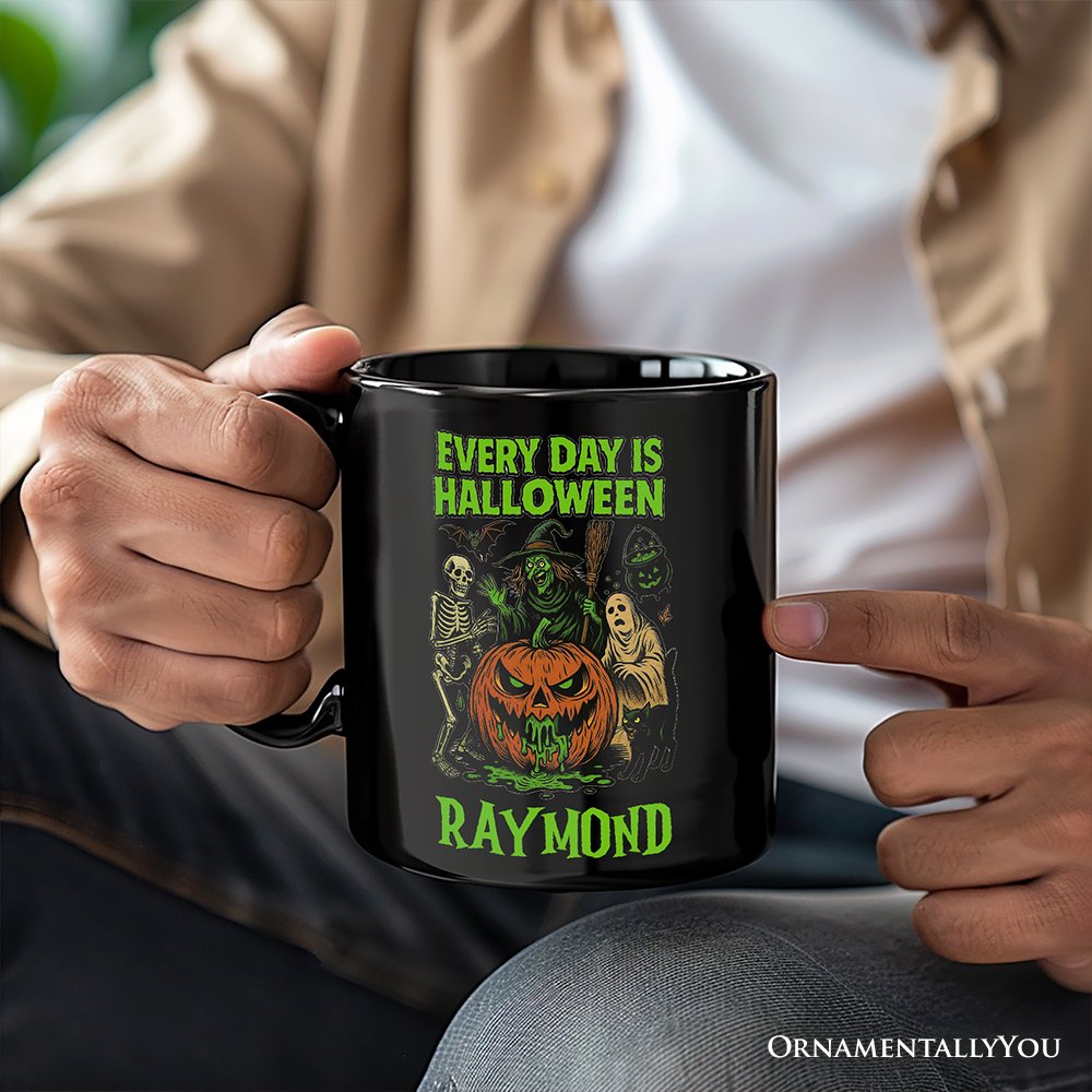 Every Day Is Halloween Personalized Mug, Funny Spooky Season Gift with Custom Name