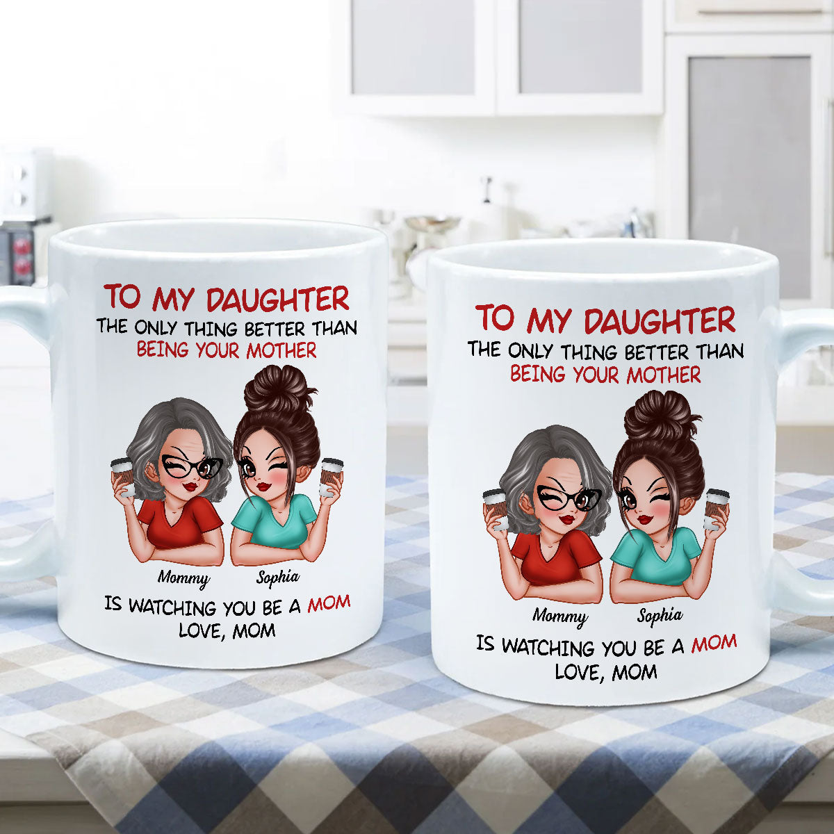 To My Daughter From Mom Personalized Mug