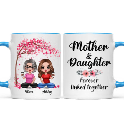 Doll Mom And Daughters Sitting Under Tree Personalized Mug