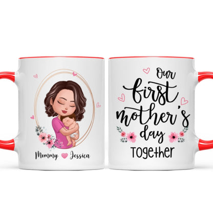 Doll Mom Holding Baby Our First Mother's Day Together Personalized Mug