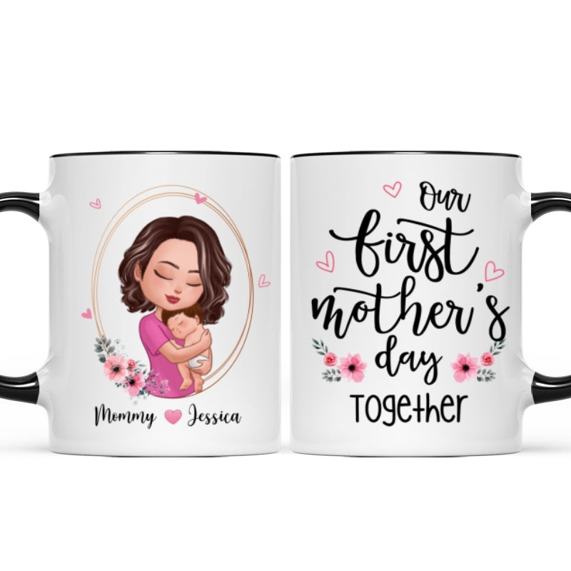 Doll Mom Holding Baby Our First Mother's Day Together Personalized Mug