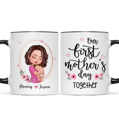 Doll Mom Holding Baby Our First Mother's Day Together Personalized Mug