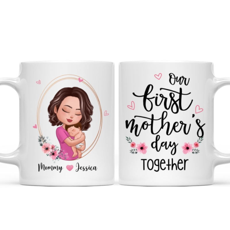 Doll Mom Holding Baby Our First Mother's Day Together Personalized Mug
