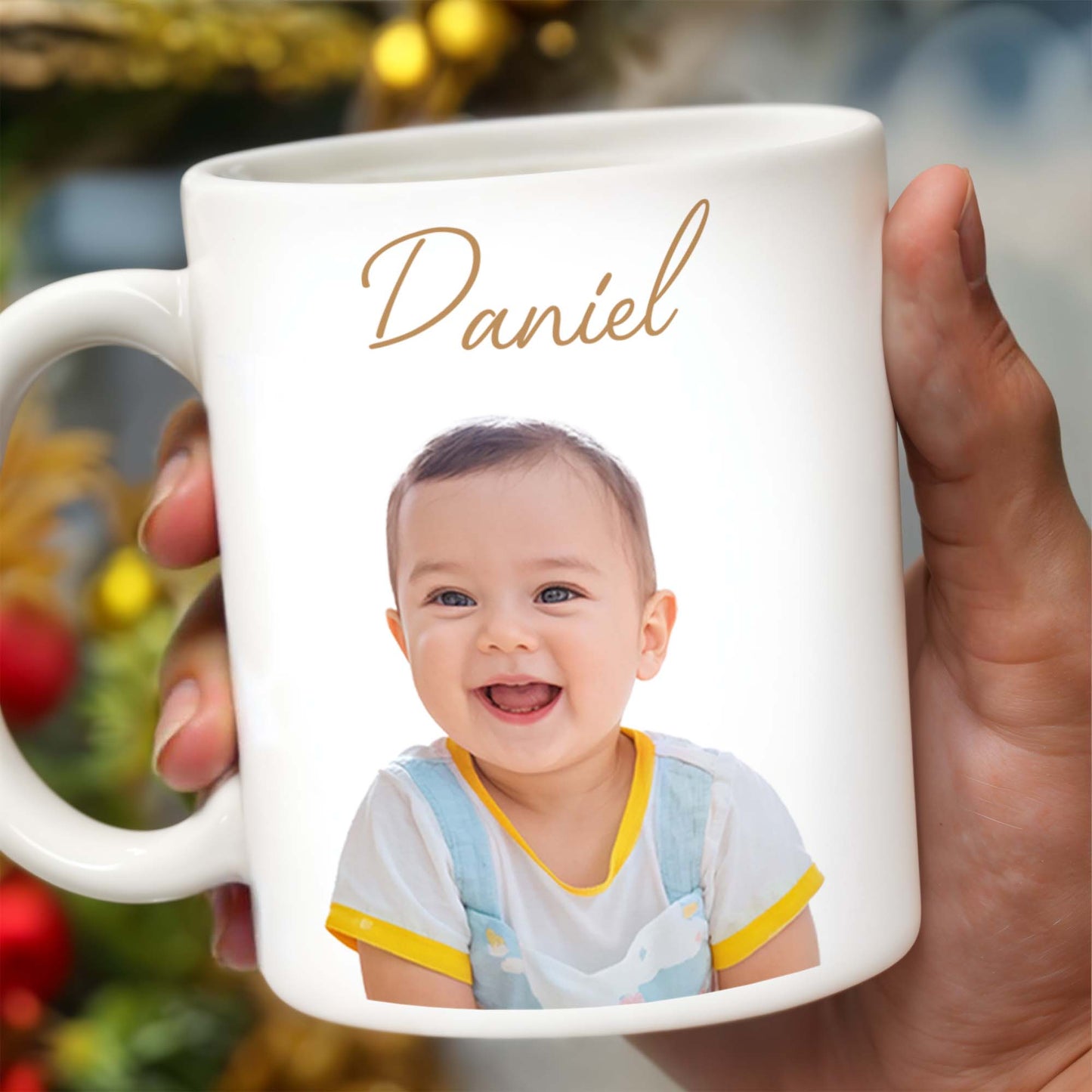 Cherish Every Smile, Capture Every Moment Baby Photo Mug - Personalized Custom Coffee Mug - FAM215_MG