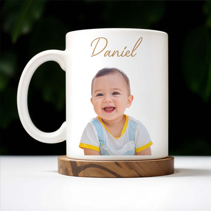 Cherish Every Smile, Capture Every Moment Baby Photo Mug - Personalized Custom Coffee Mug - FAM215_MG