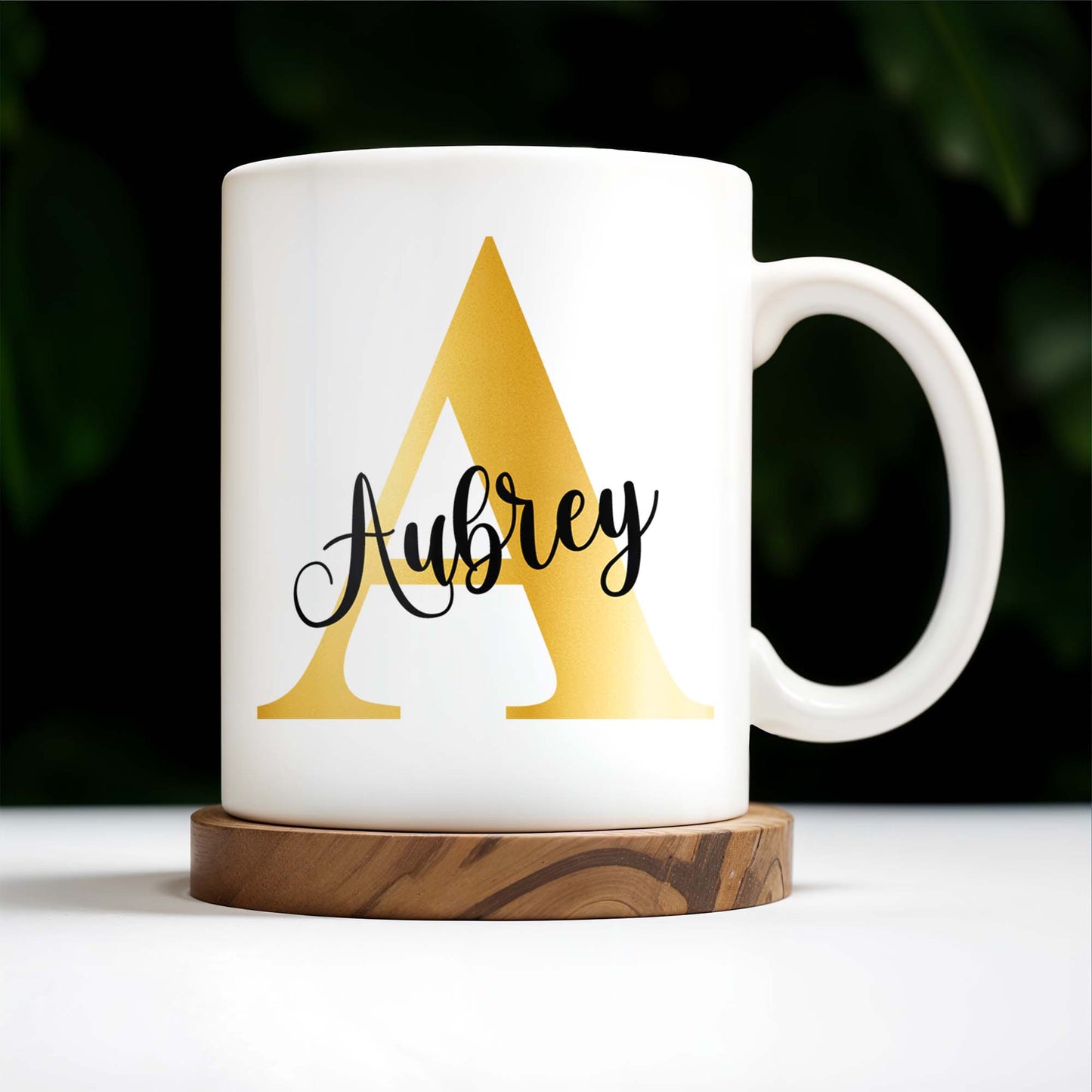 Make Every Sip Shine Like Gold Featuring Initial Letter - Personalized Custom Coffee Mug - FAM230_MG