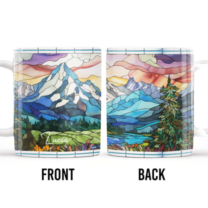 Explore Majestic Mountains Coffee Mug - Personalized Custom Coffee Mug - FAM231_MG