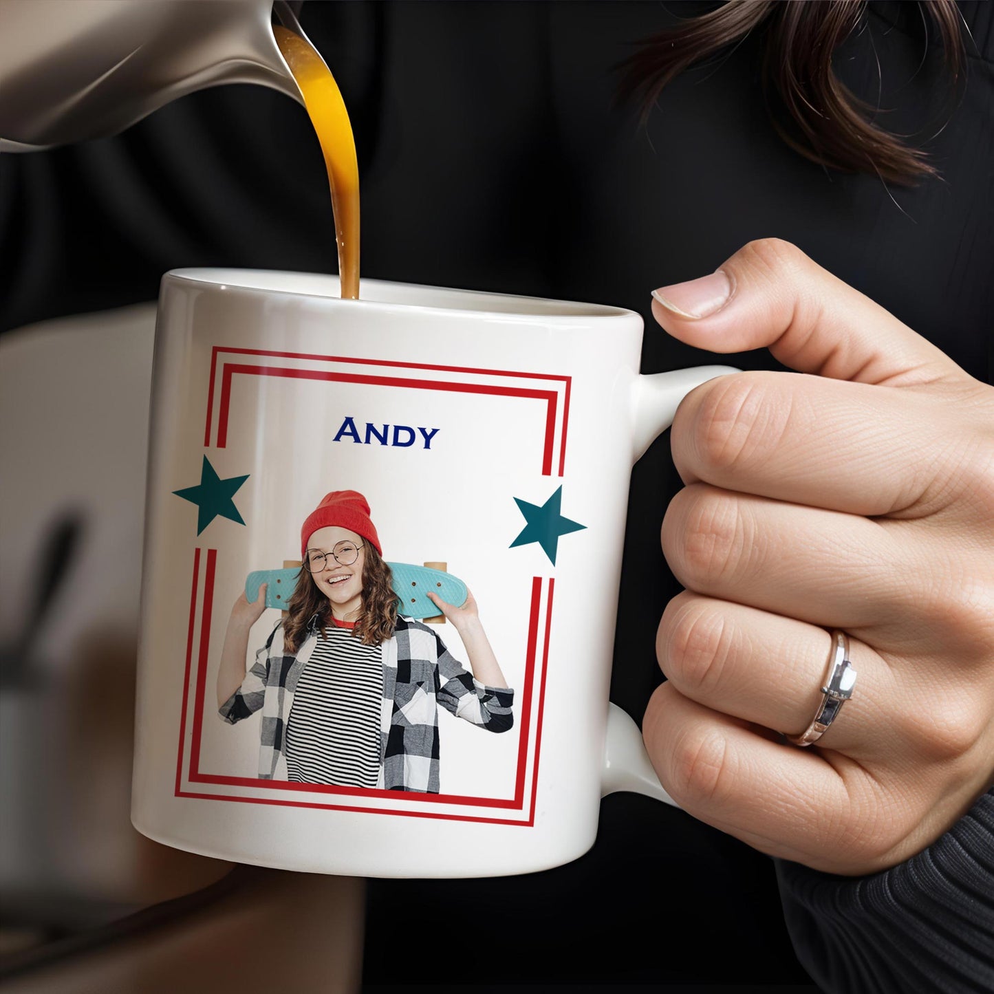 Middle Child The Reason We Have The Rules Mug With Stars - Personalized Custom Coffee Mug - FAM241_MG