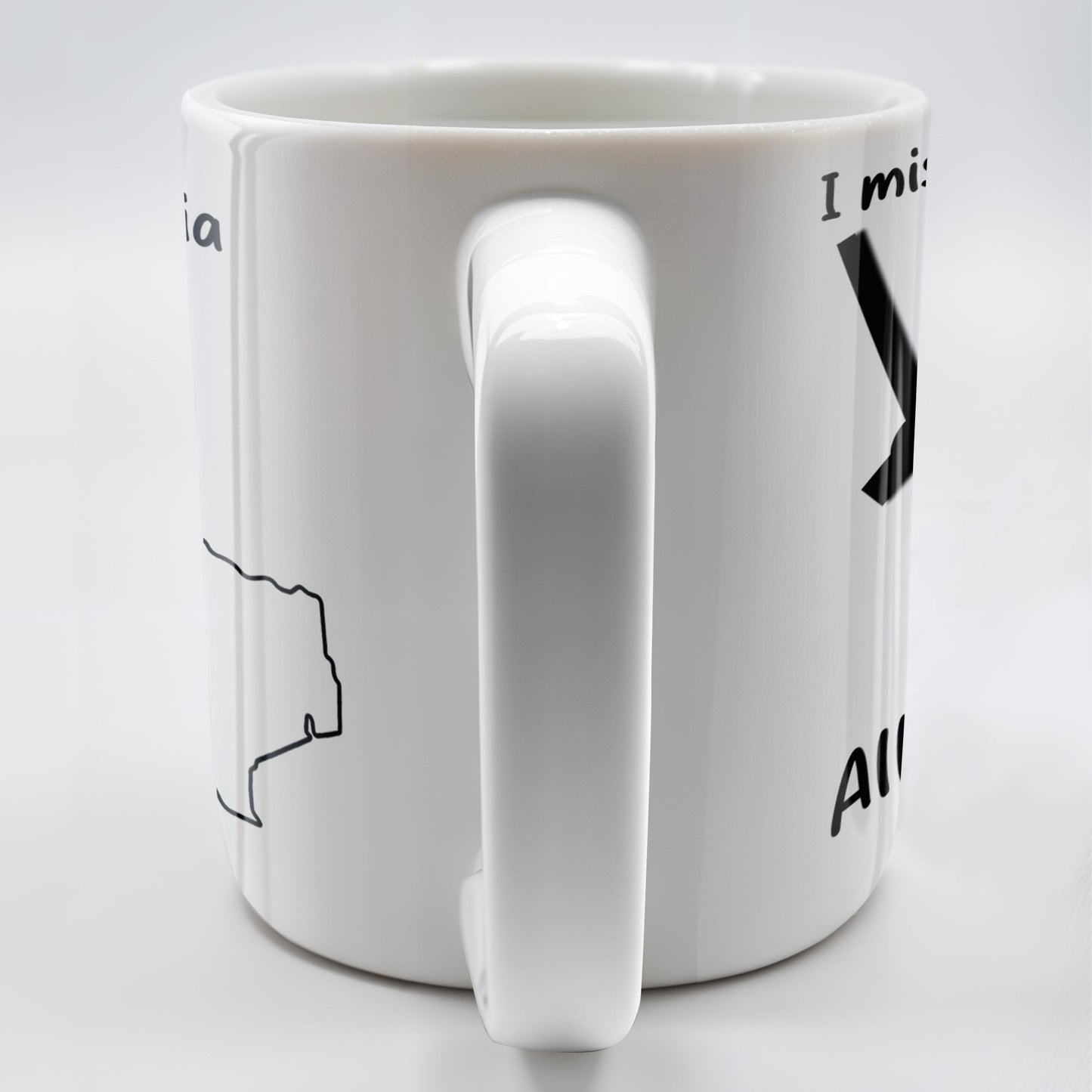 I Miss You All The Time Heart And Map Design - Personalized Custom Coffee Mug - FAM246_MG