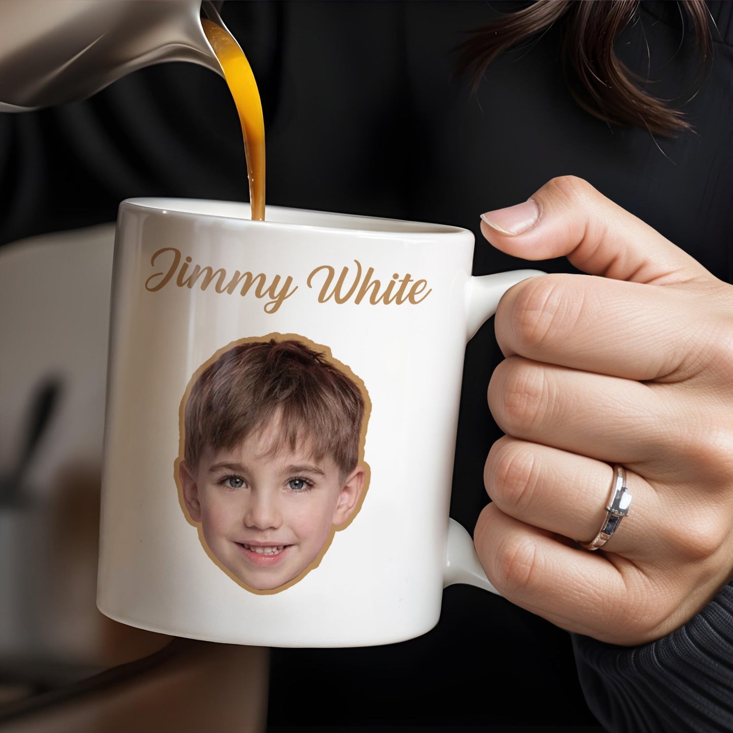 Cherished Moments Custom Mug Featuring Child's Face - Personalized Custom Coffee Mug - FAM259_MG