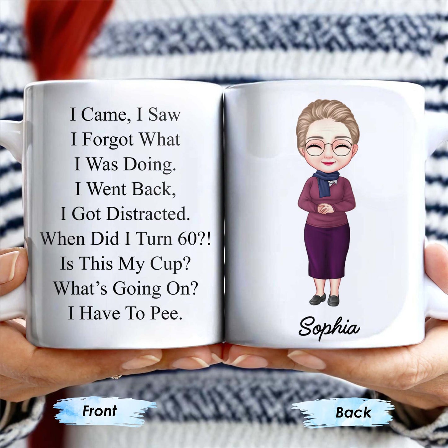 Create Your Special Message With A Personalized Character - Personalized Custom Coffee Mug - FAM303_MG