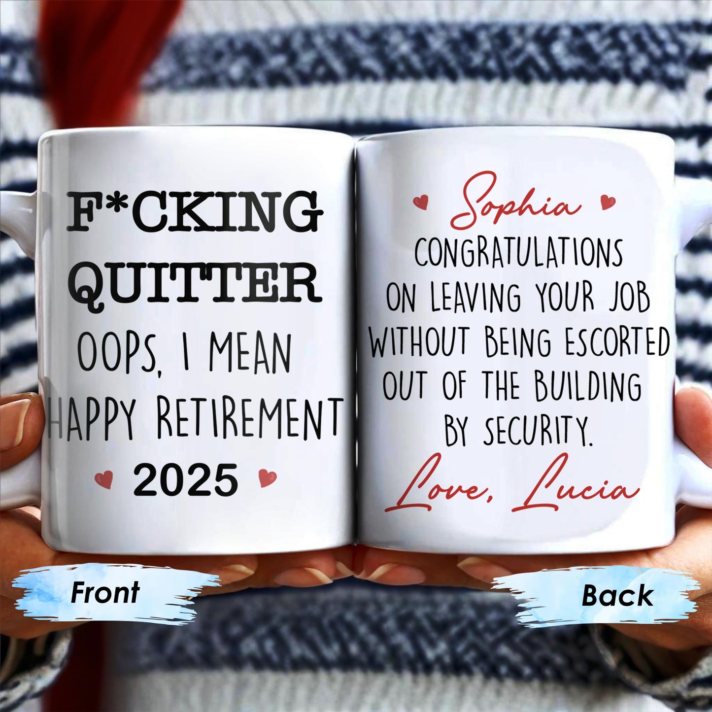 Happy Retirement - Gift For Coworkers, Work Friends, Colleagues - Personalized Custom Coffee Mug - FAM304_MG
