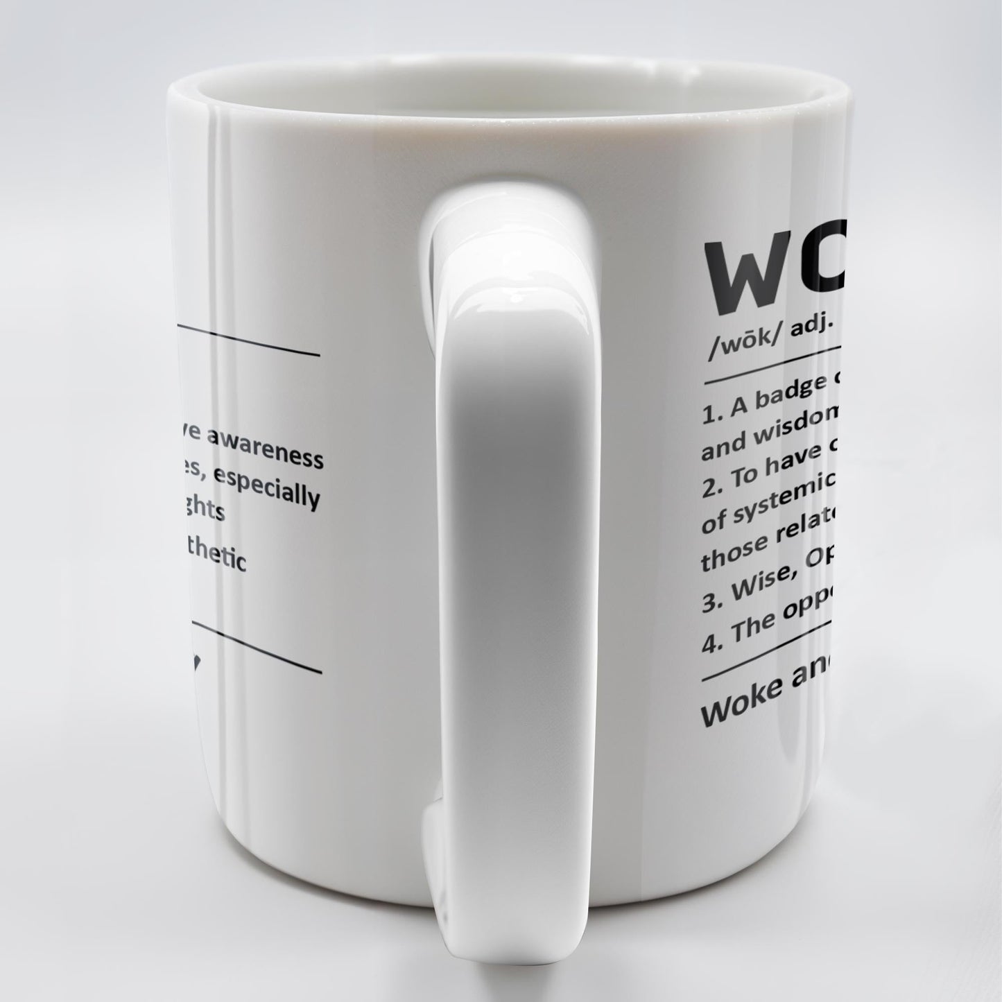 Woke Definition Mug With Active Awareness of Injustices - Personalized Custom Coffee Mug - FAM309_MG