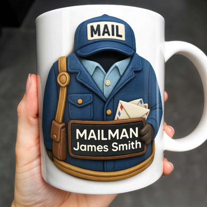Celebrate Your Personalized Mailman, Postal Uniform and Accessories - Personalized Custom Coffee Mug - FAM329_MG