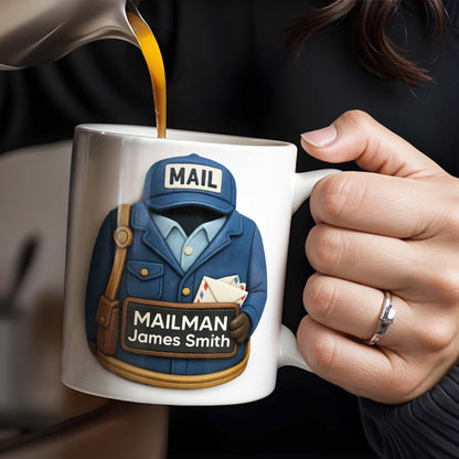 Celebrate Your Personalized Mailman, Postal Uniform and Accessories - Personalized Custom Coffee Mug - FAM329_MG
