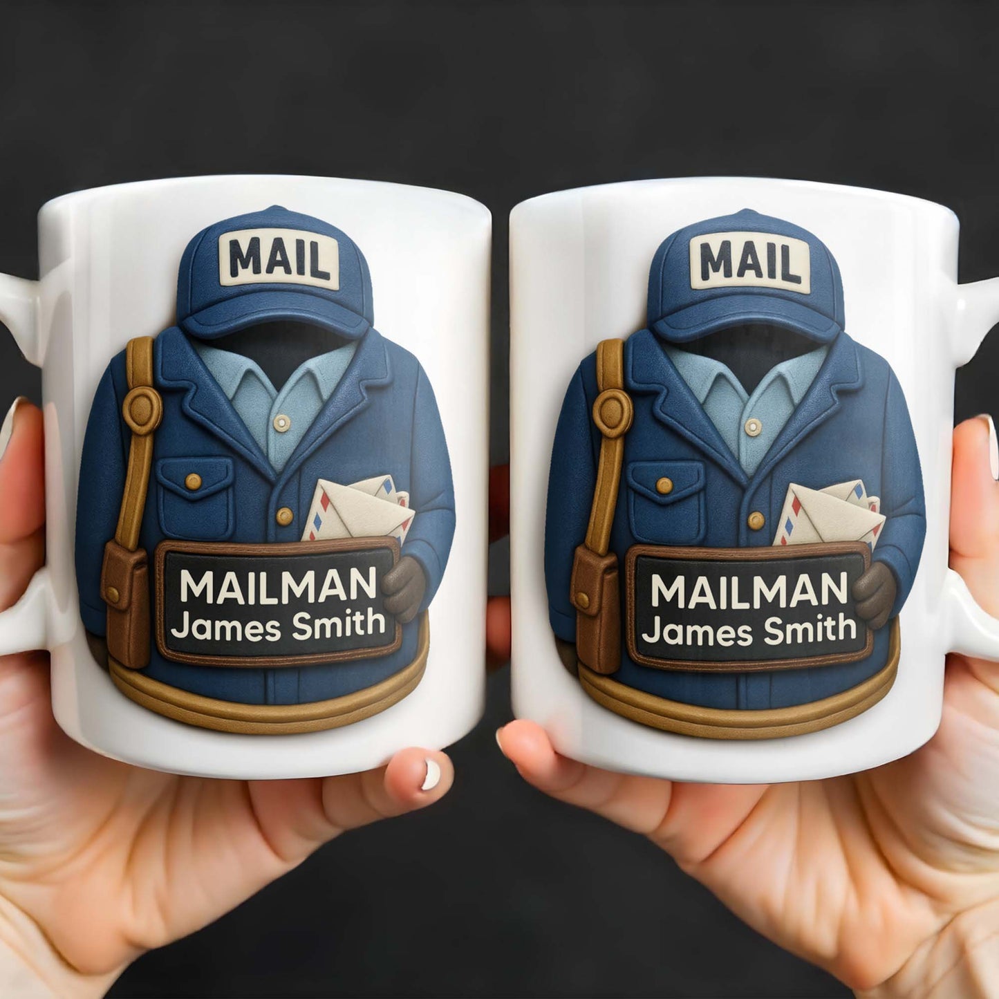 Celebrate Your Personalized Mailman, Postal Uniform and Accessories - Personalized Custom Coffee Mug - FAM329_MG