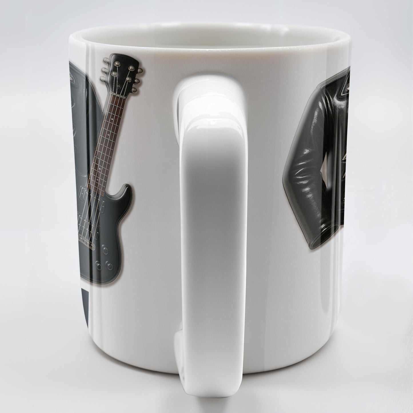 Personalized Leather Jacket and Guitar Design - Personalized Custom Coffee Mug - FAM331_MG