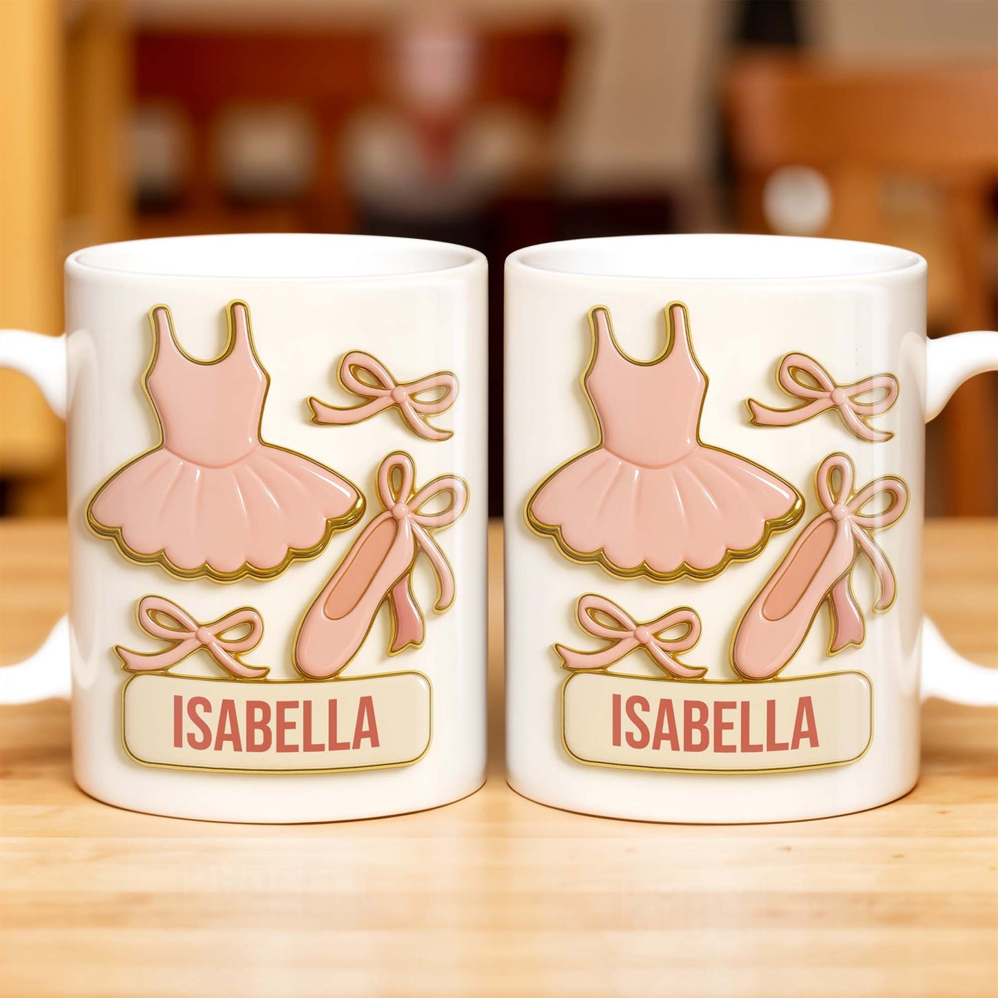 Celebrate Your Love for Ballet and Dance, Ballet Dress and Shoes - Personalized Custom Coffee Mug - FAM333_MG