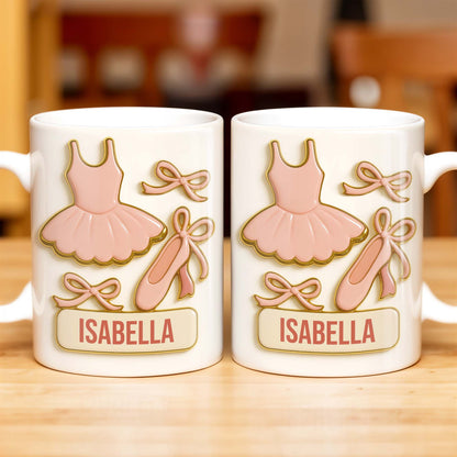 Celebrate Your Love for Ballet and Dance, Ballet Dress and Shoes - Personalized Custom Coffee Mug - FAM333_MG
