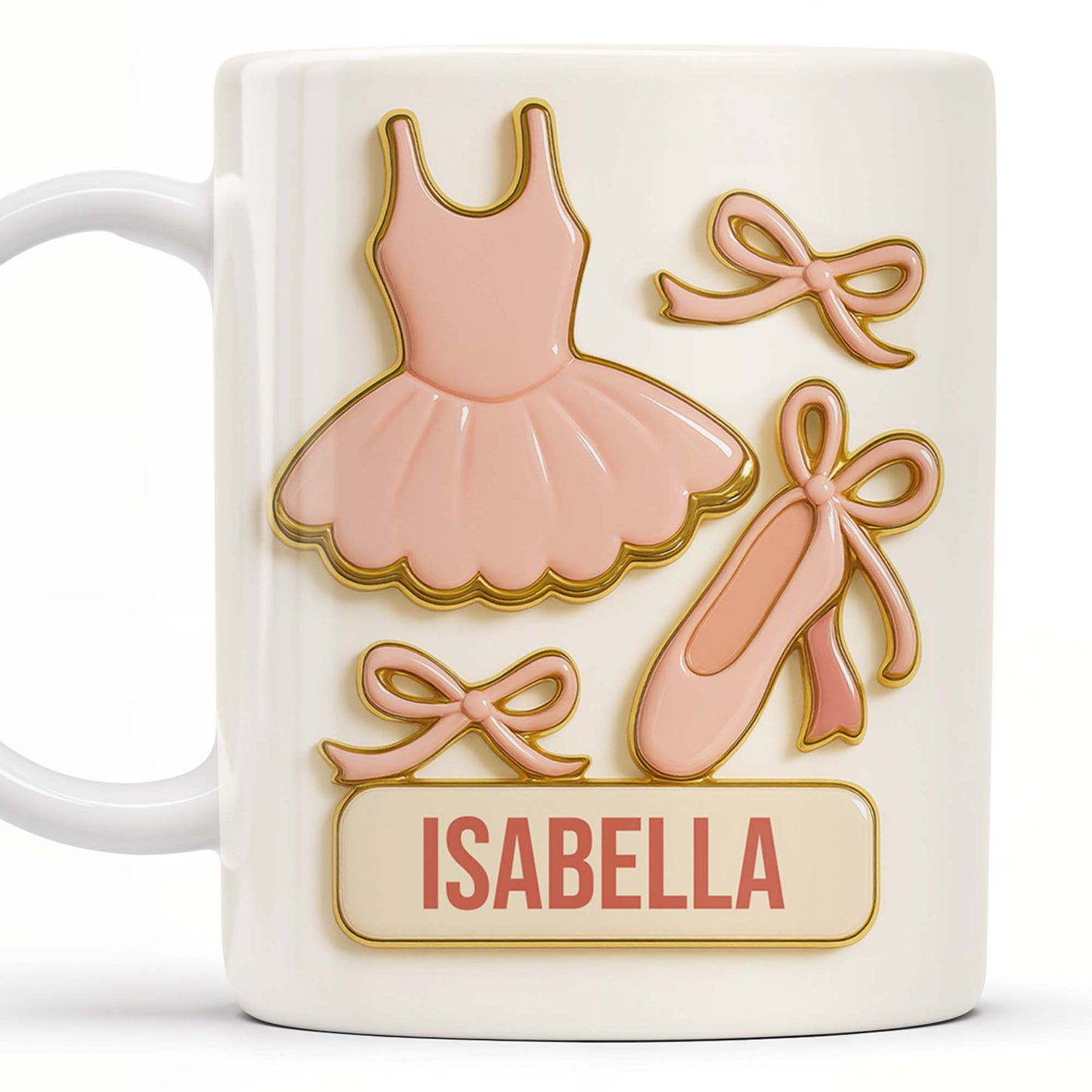 Celebrate Your Love for Ballet and Dance, Ballet Dress and Shoes - Personalized Custom Coffee Mug - FAM333_MG