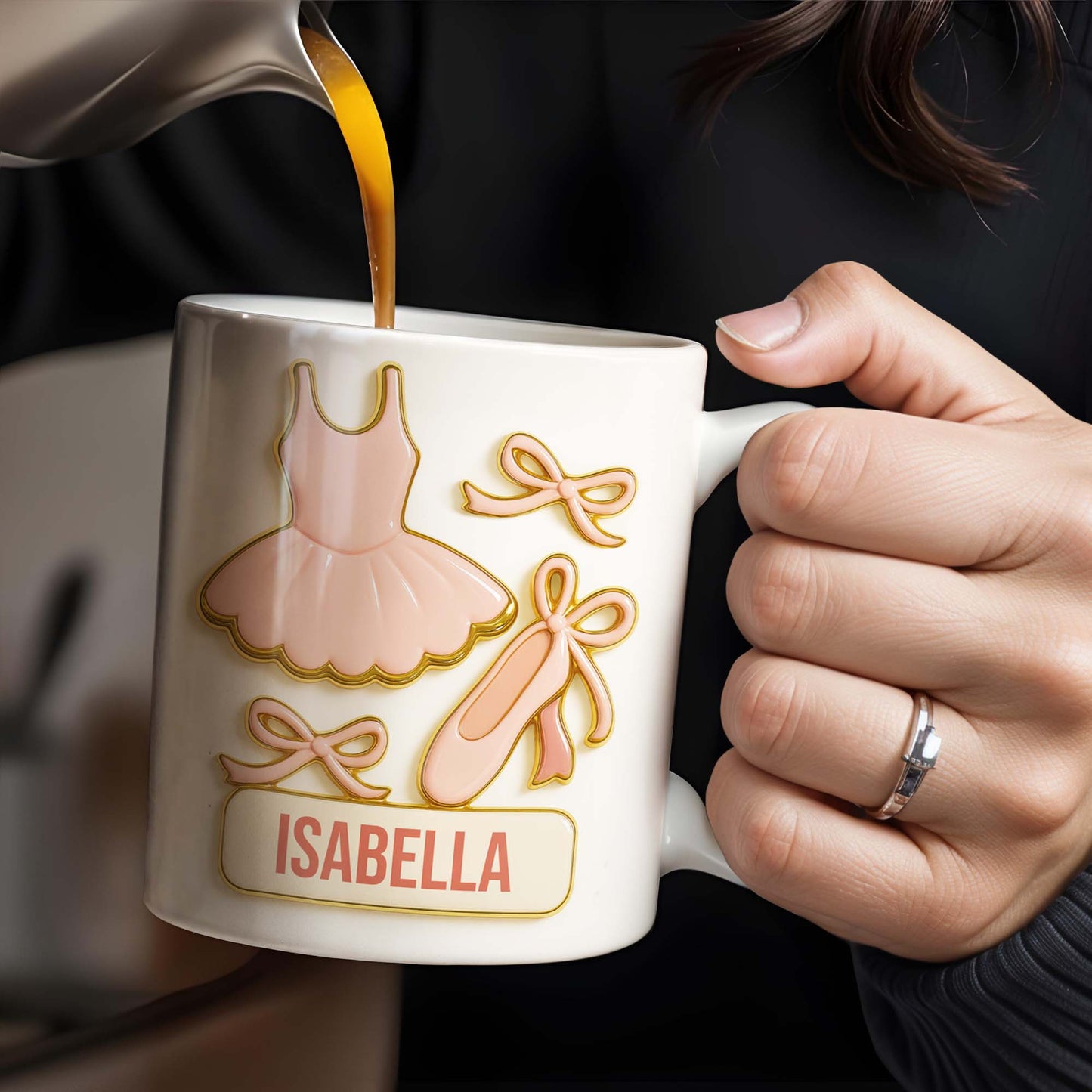 Celebrate Your Love for Ballet and Dance, Ballet Dress and Shoes - Personalized Custom Coffee Mug - FAM333_MG