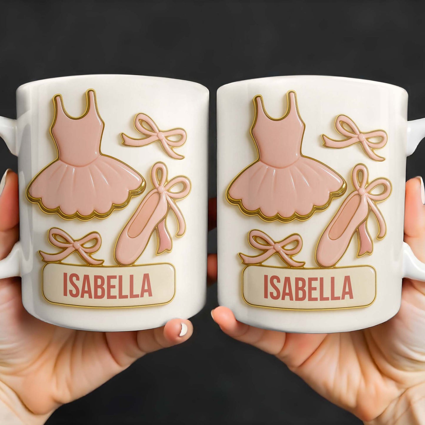 Celebrate Your Love for Ballet and Dance, Ballet Dress and Shoes - Personalized Custom Coffee Mug - FAM333_MG
