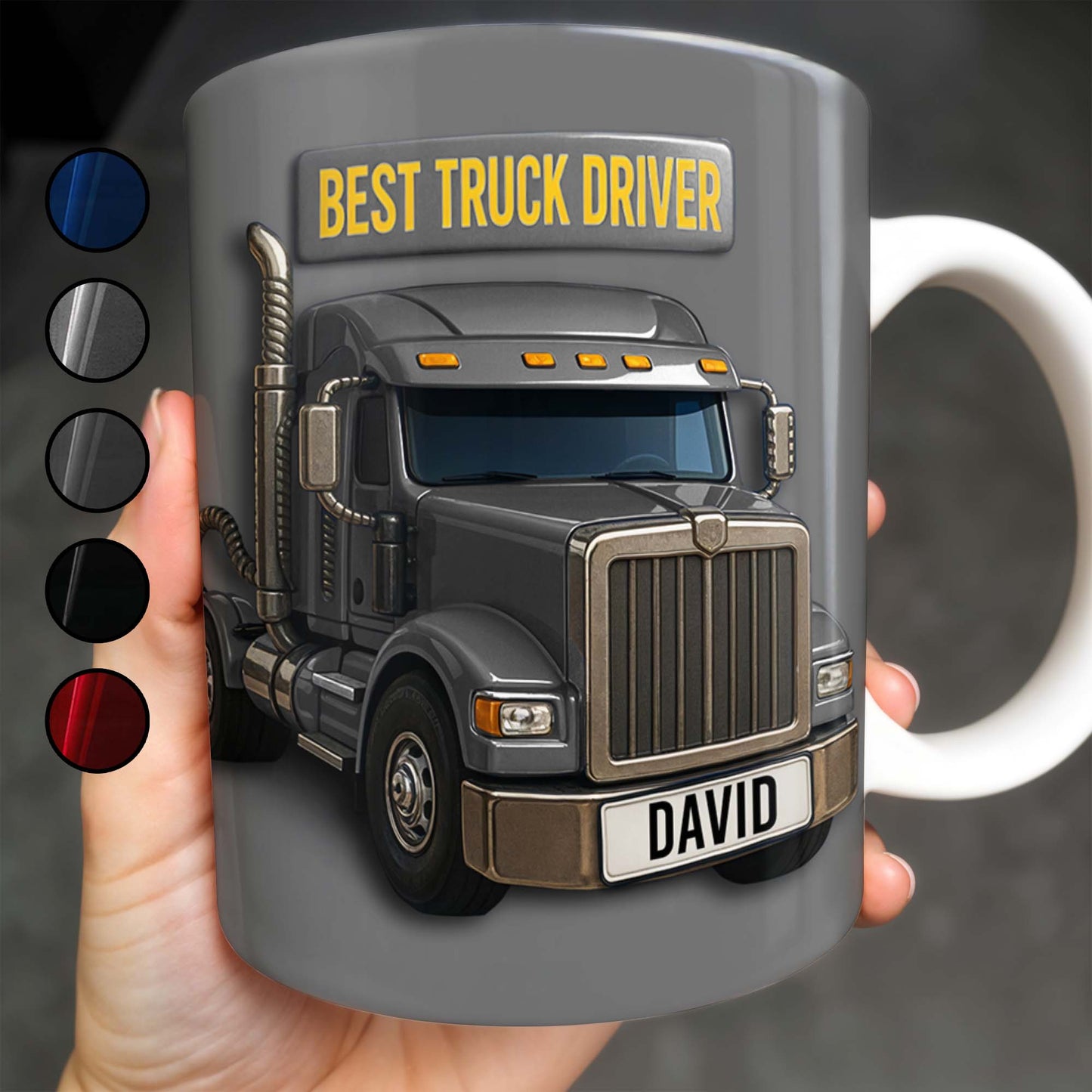 Best Truck Driver, Featuring A Classic Truck - Personalized Custom Coffee Mug - FAM335_MG