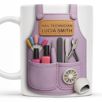 Nail Technician Essentials, Nail Polish And Tools - Personalized Custom Coffee Mug - FAM339_MG