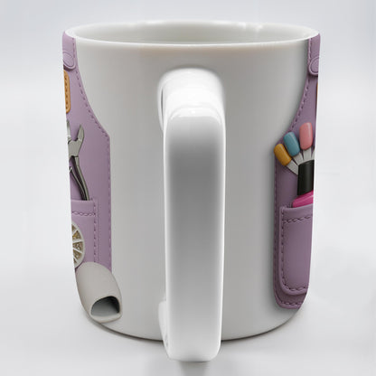 Nail Technician Essentials, Nail Polish And Tools - Personalized Custom Coffee Mug - FAM339_MG