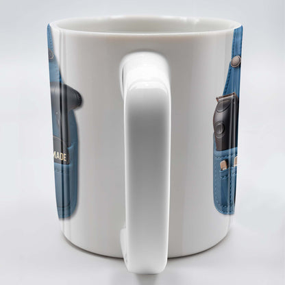 Gift A Unique Personalized Mug For Stylish Hairdressers, Hairstyling Tools And Barber's Apron - Personalized Custom Coffee Mug - FAM340_MG