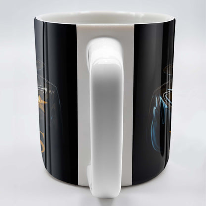 Elegant Black Tuxedo Mug Design For Magicians, Top Hat And Bow Tie - Personalized Custom Coffee Mug - FAM342_MG