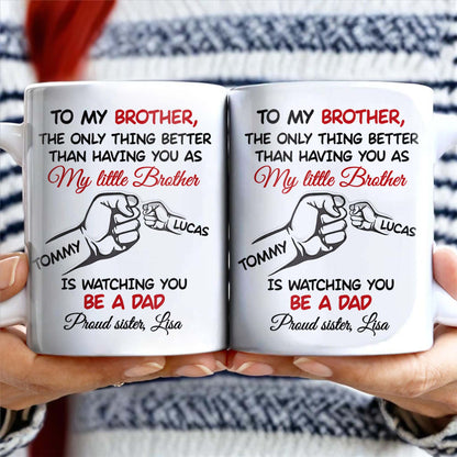 To My Brother, The Only Thing Better Than Having You As My Little Brother - Personalized Custom Coffee Mug - FAM347_MG