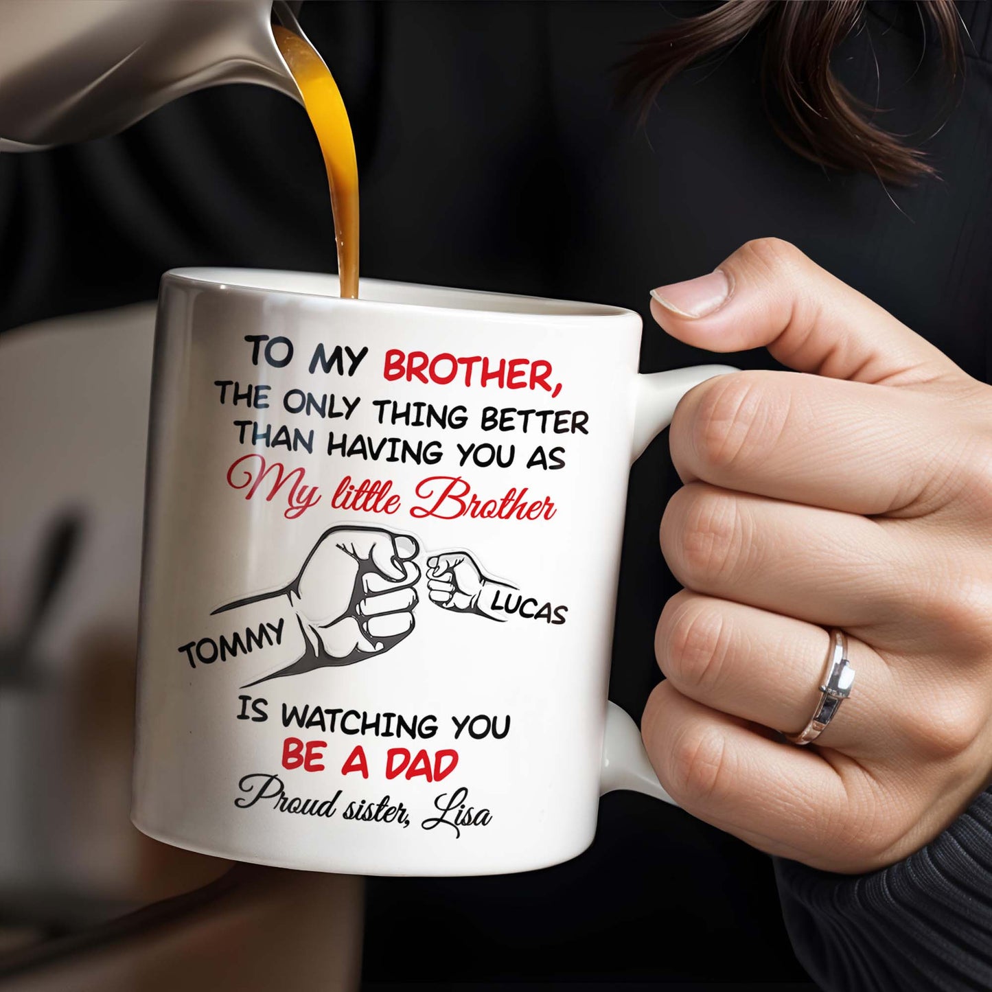 To My Brother, The Only Thing Better Than Having You As My Little Brother - Personalized Custom Coffee Mug - FAM347_MG
